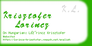 krisztofer lorincz business card